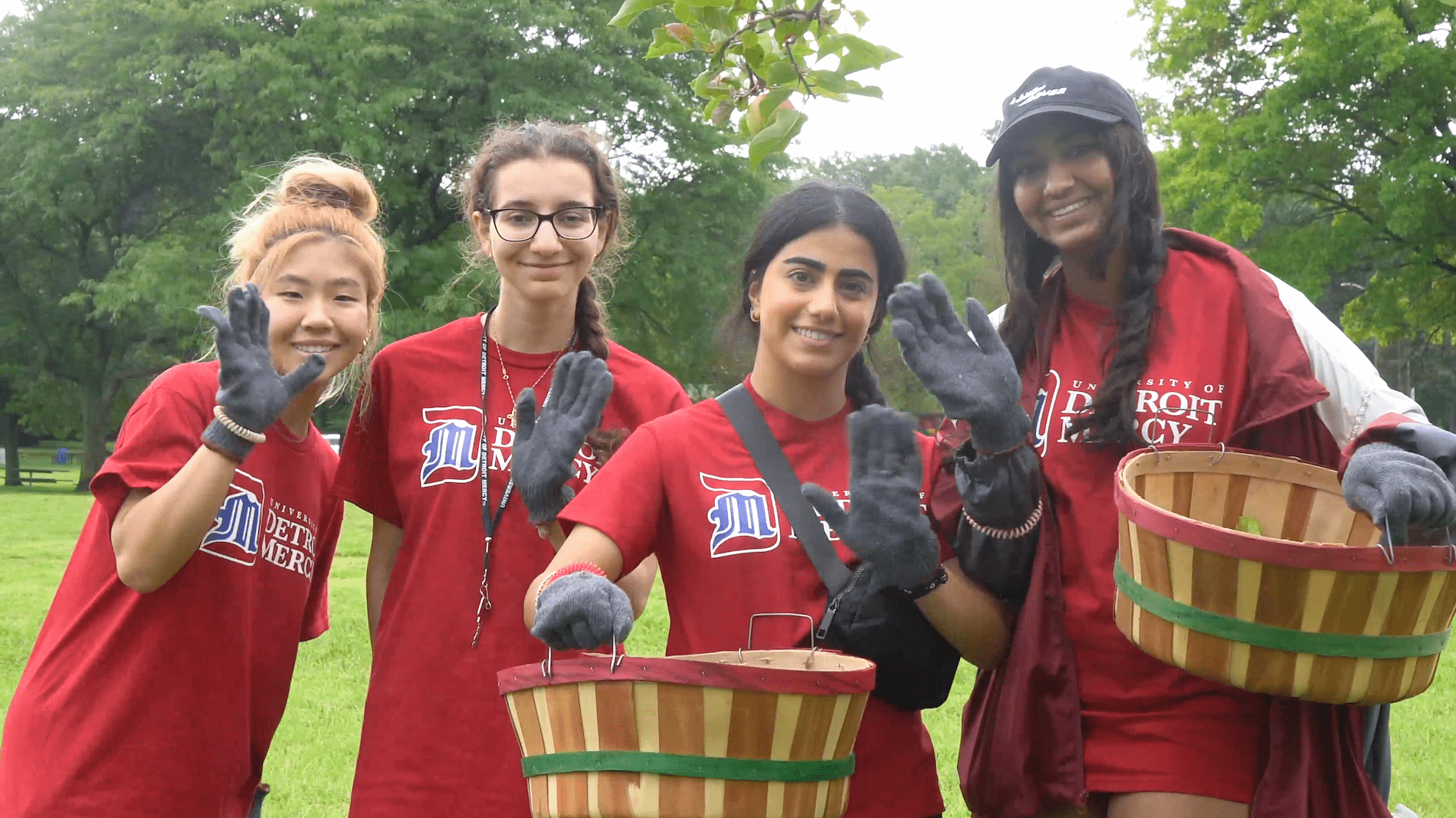 Video of Detroit Mercy students participating in community service projects in neighborhoods and parks near the McNichols Campus.