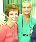 Richard and Penny Persiani help a group of Detroit Mercy Dental students