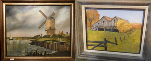 Joseph DeWindt, father of the late Professor of History Edwin DeWindt, devoted his free time to painting. 27 of his works, mostly landscapes, are on display in the McNichols Campus Library.