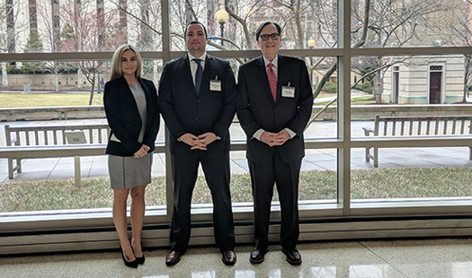 University of Detroit Mercy Law students Jessica Gnitt and Matthew Tapia took first place at the 2018 Regional Transactional LawMeet held in Washington, D.C., on Feb. 23. The Transactional LawMeet is the premier competition for law students interested in a transactional practice.