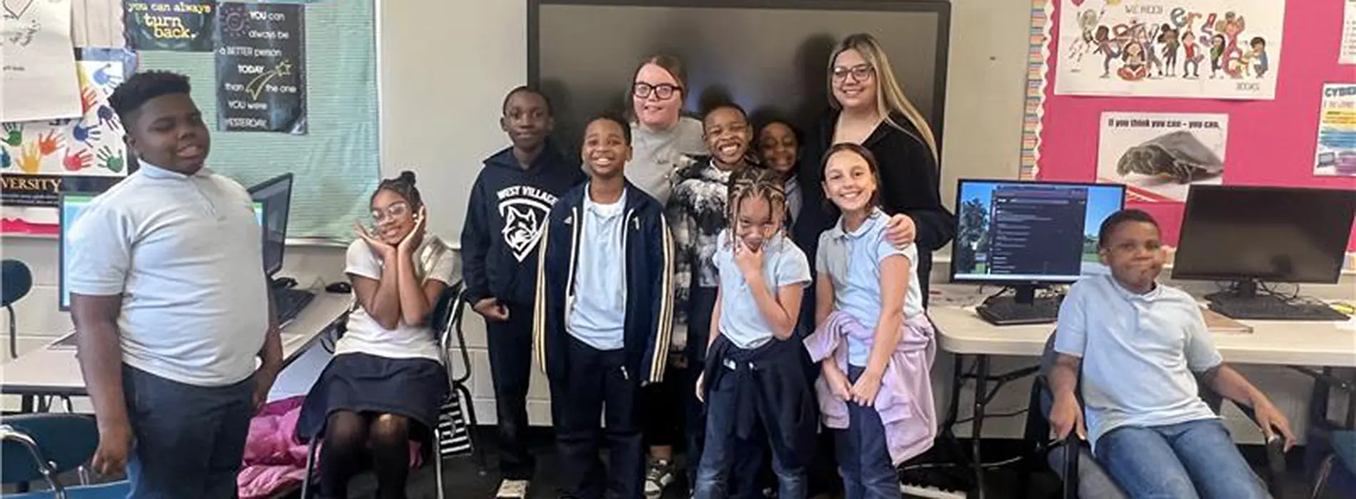 mentors and mentees at Inkster Prep