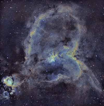 A photograph of the heart nebula, captured by Janson Fu.
