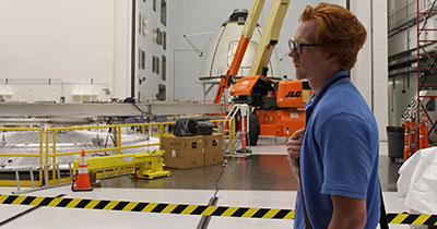 Nick Boynton during his time as a NASA intern while studying at UDM.