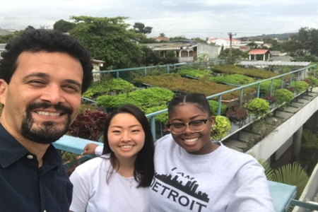 Students and Professor in El Salvador