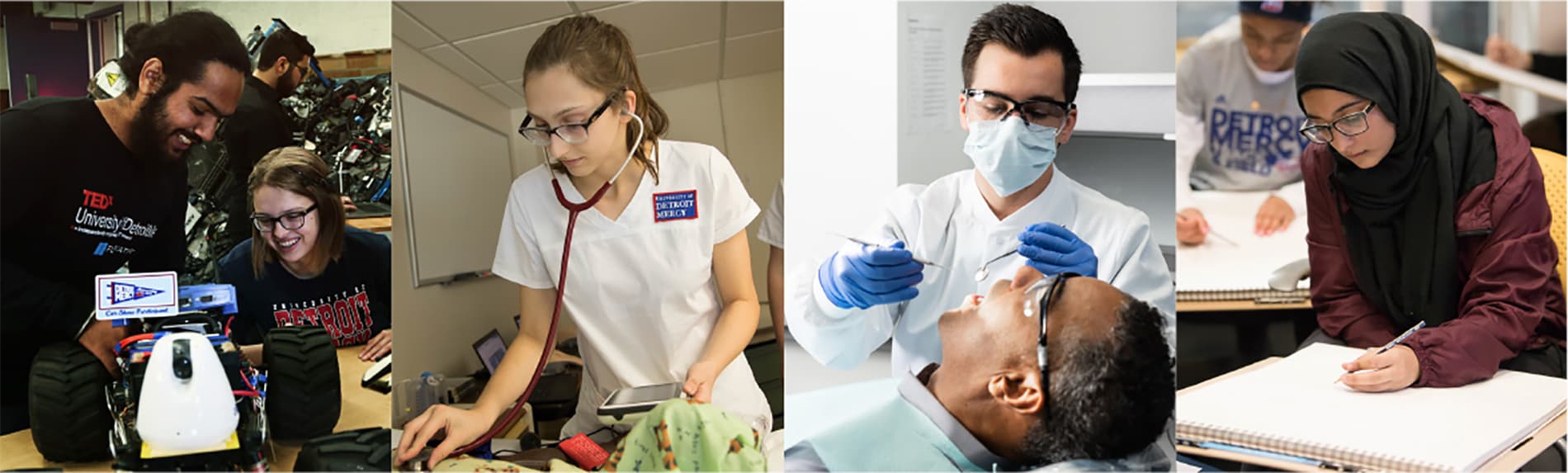 program images of students including engineering and healthprofessions