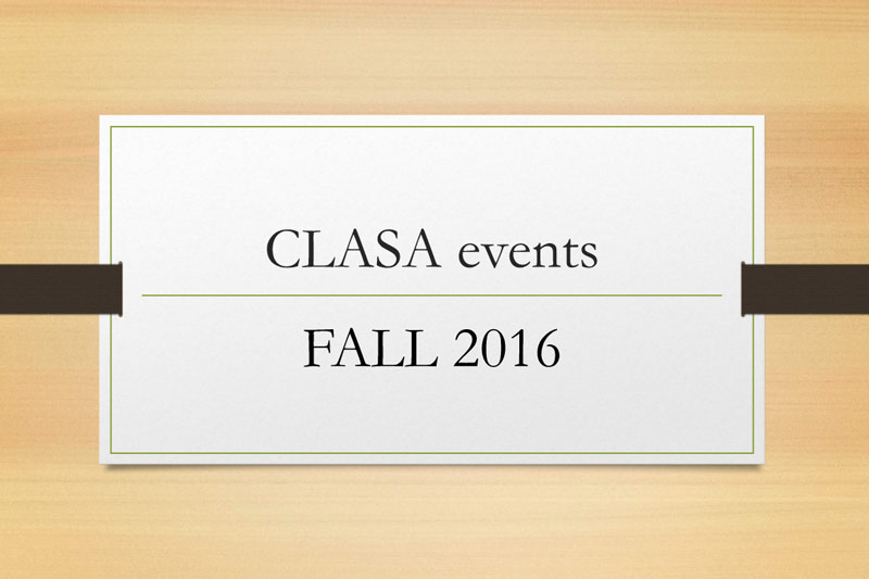 CLASA fall 2016 events slideshow