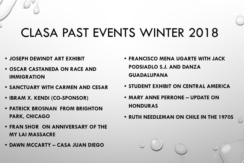 CLASA winter 2018 events slideshow