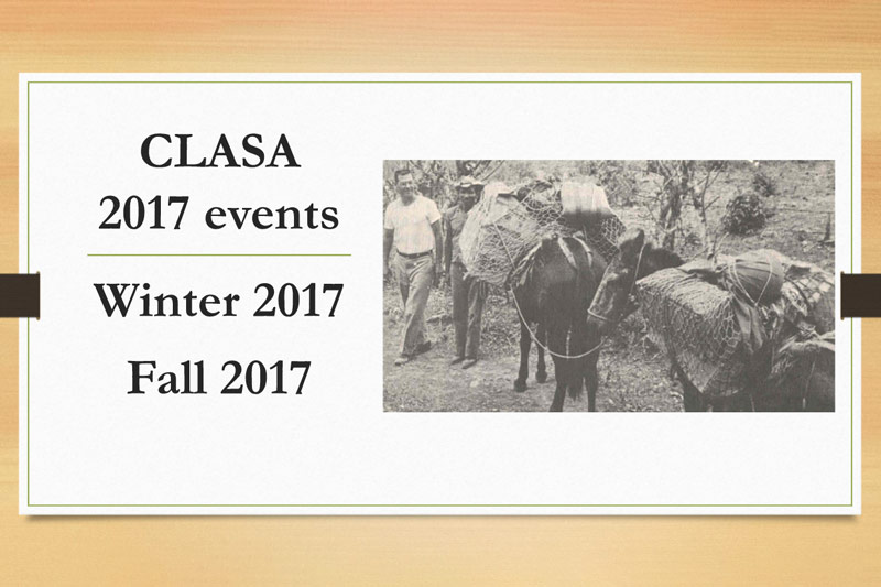 CLASA winter and fall 2017 events schedule