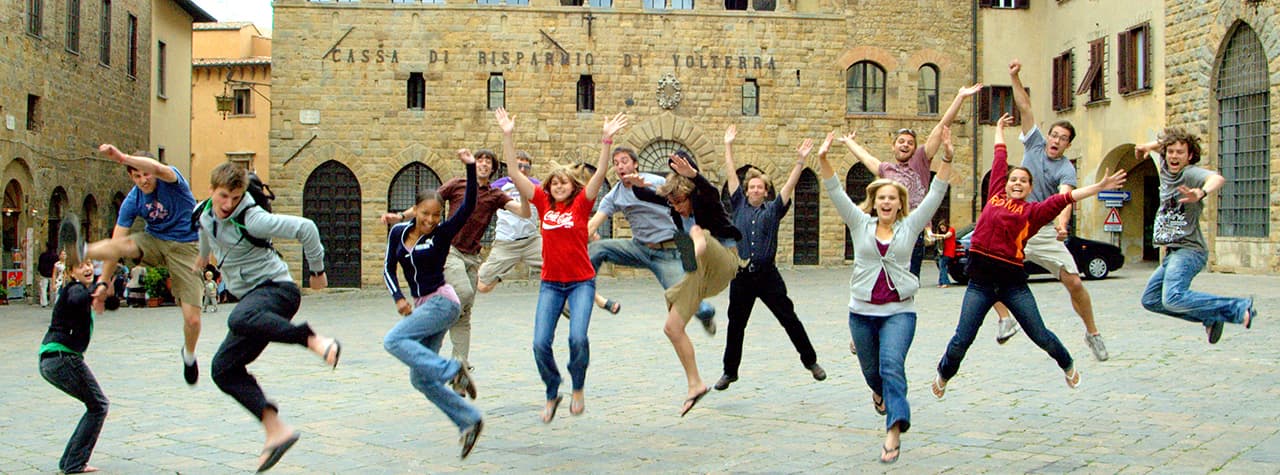 Students dancing