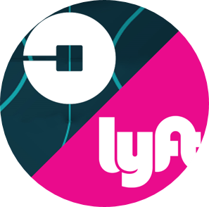 lyft and uber logos