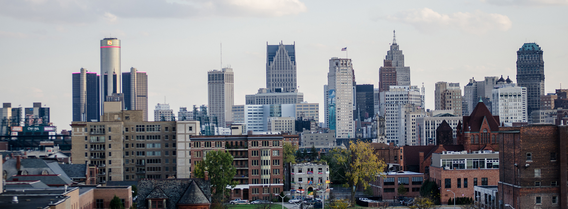 Detroit city skyline
