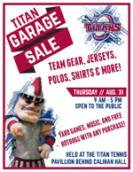 Titan Garage Sale flyer