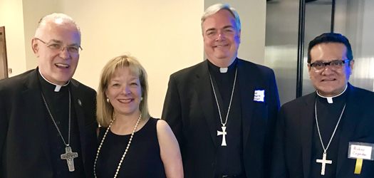 Archdiocese of Detroit Auxiliary Bishop Don Hanchon, Zarkowski, Archdiocese of Detroit Auxiliary Bishop Robert Fisher and Bishop Arturo Cepeda.