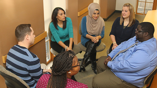 Group of counseling students at Detroit Mercy