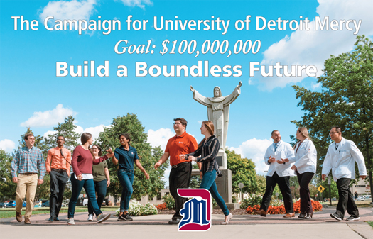 University of Detroit Mercy President Antoine M. Garibaldi announced the official launch of The Campaign for University of Detroit Mercy, a $100-million fundraising effort.