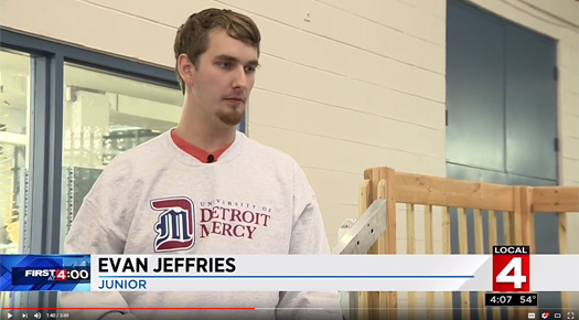 WDIV-TV's Local 4 featured the Detroit Mercy engineering and nursing collaboration where students built assistive technologies to help disabled individuals.