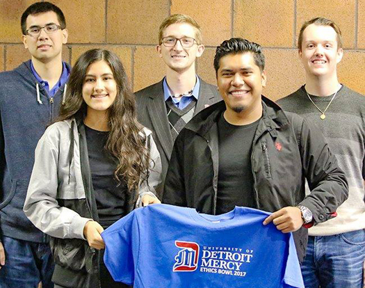 Congratulations to all the participating teams in the 2017 Detroit Mercy Ethics Bowl, with a special congrats to the winning team: 