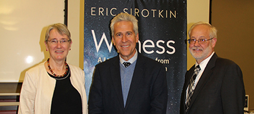 During a world tour to promote his new book, international human rights attorney Eric Sirotkin (pictured center) recently returned to his alma mater to share his unique perspective on the role of a lawyer
