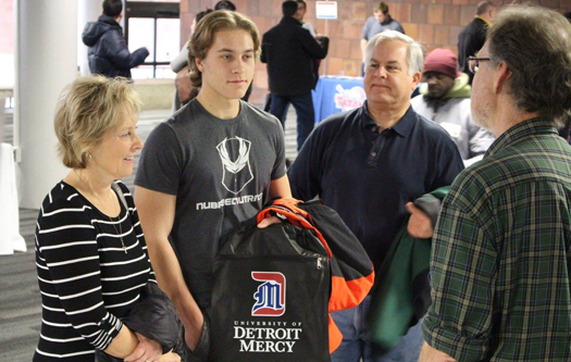 A future Titan and his parents discuss what life on University of Detroit Mercy's campuses is like.