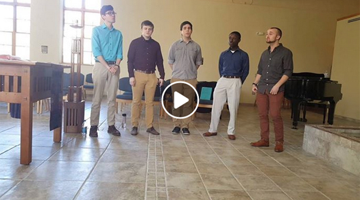 Detroit Mercy Men's Acapella Group, Treble in Paradise, singing the classic, 