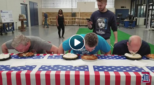 Detroit Mercy's chapter of the Pi Mu Epsilon Honorary Mathematics fraternity sponsored a Pi Day Extravaganza on the McNichols Campus last week.