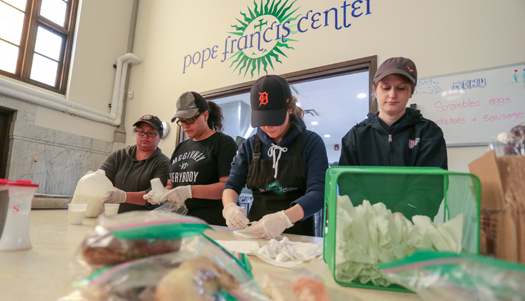 Group shot of students at Third Annual Jesuit Day of Service