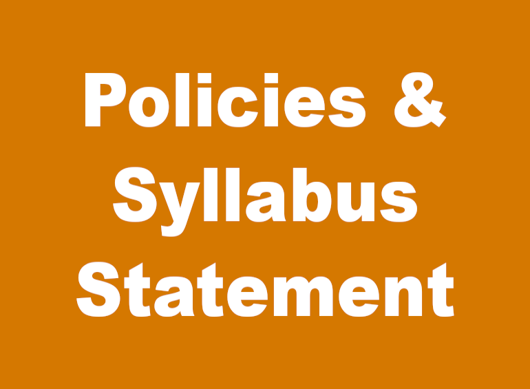 policies, faculty, syllabus statements, testing center