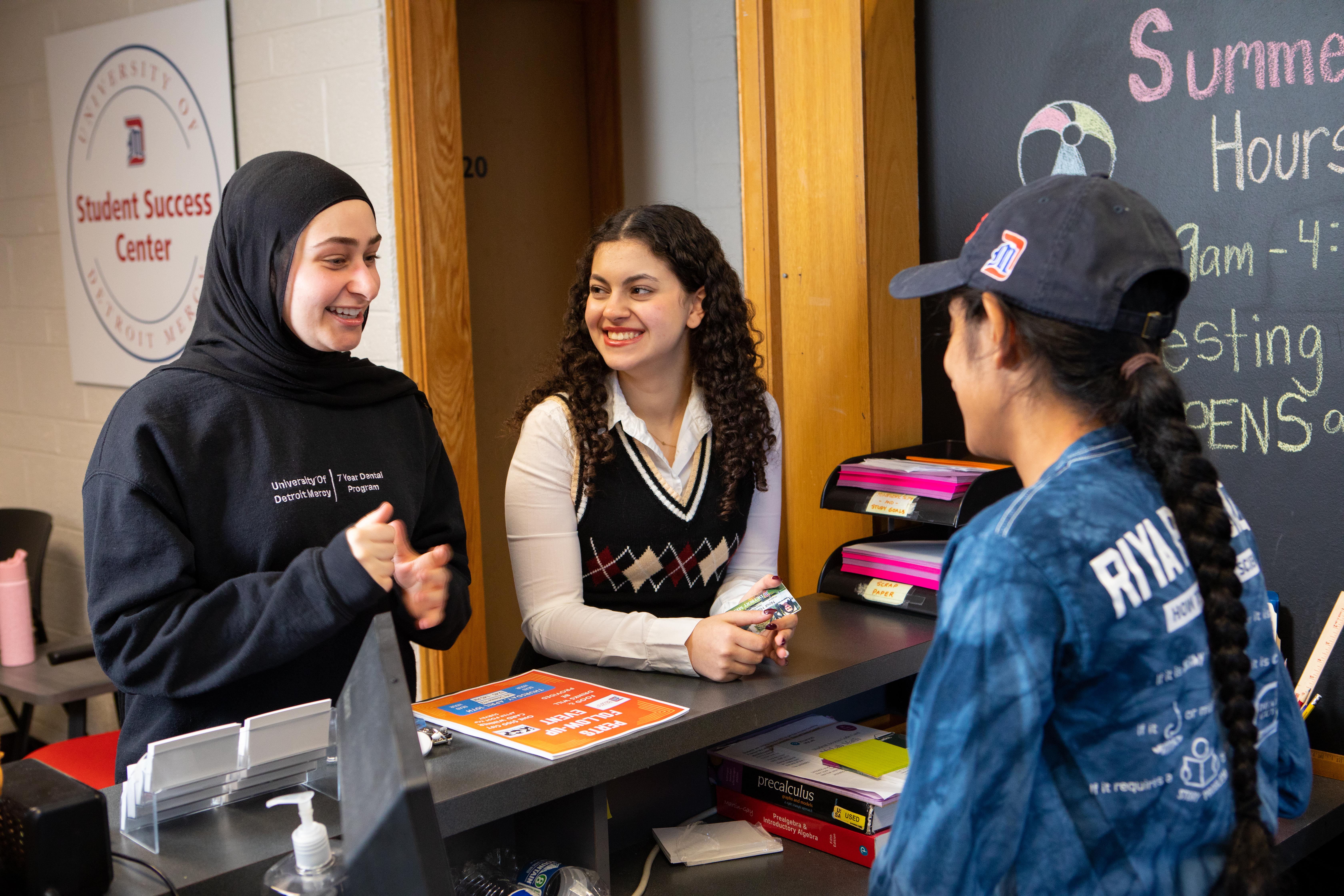 Students at the Student Success Center