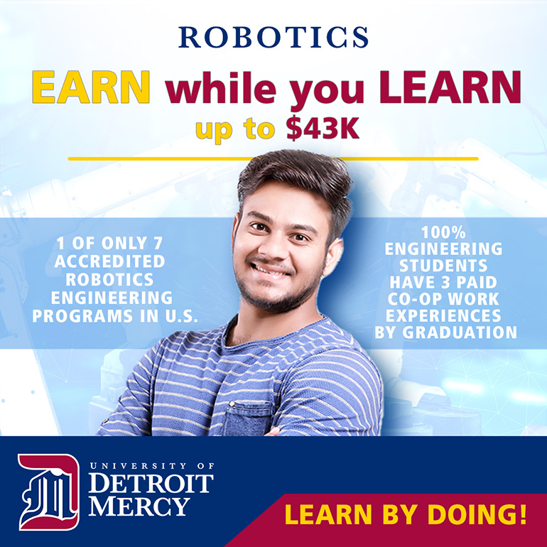AD - Detroit Mercy Robotics - earn your degree