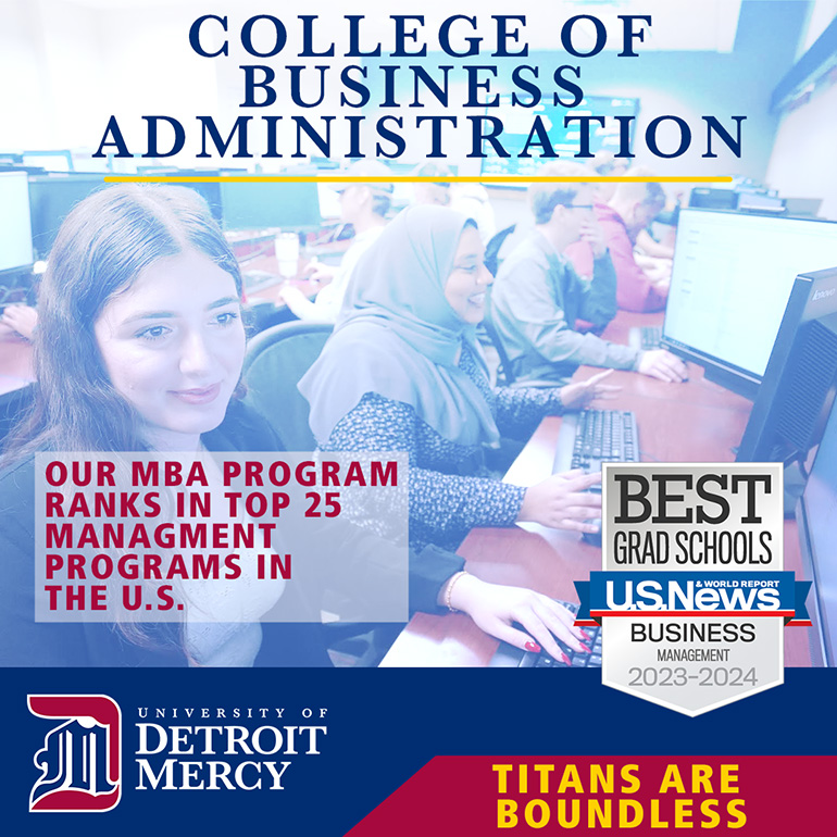 Ad - our mba program ranks in the top 25 management programs in the US