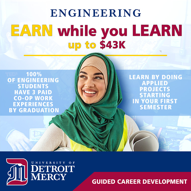 Ad-AD - Detroit Mercy Engineering - earn while you learn