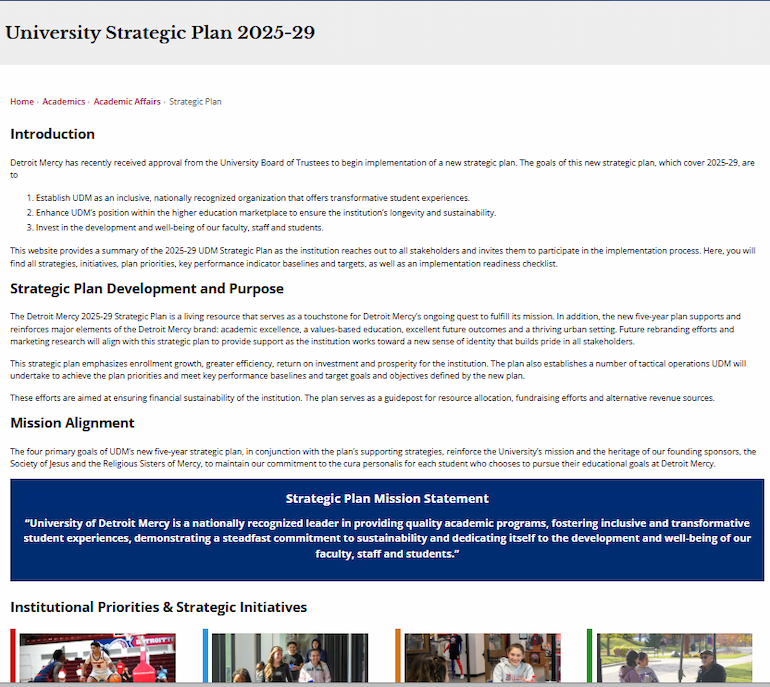 Academic Affairs Strategic plan