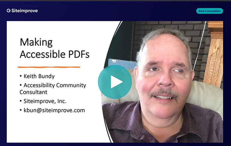 Click to Play SiteImprove PDF webinar