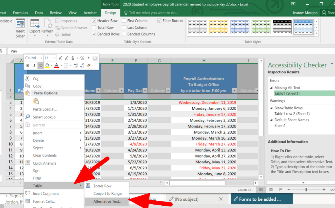 set alt text by right click image and table properties