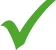 Green check-mark for correct