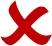 Red X for incorrect