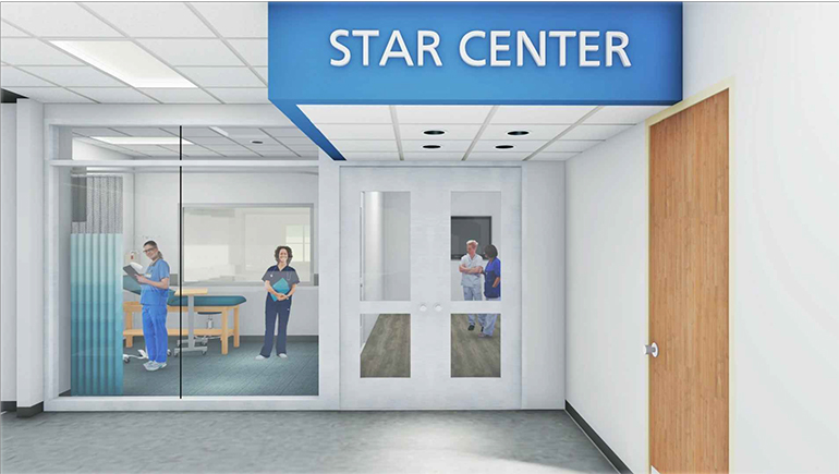 rendering of star center entrance