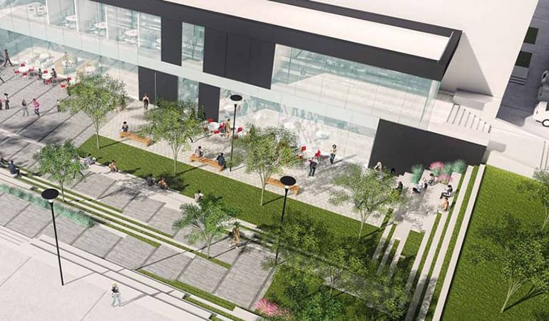 rendering student union outside