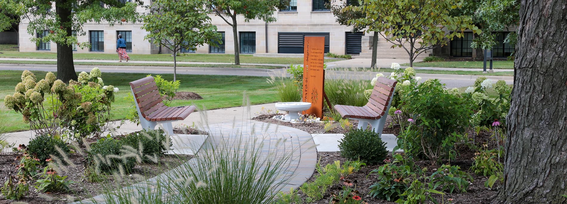 reflection garden path