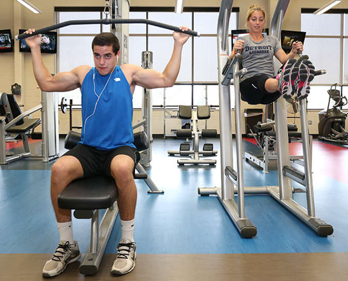 Students working out