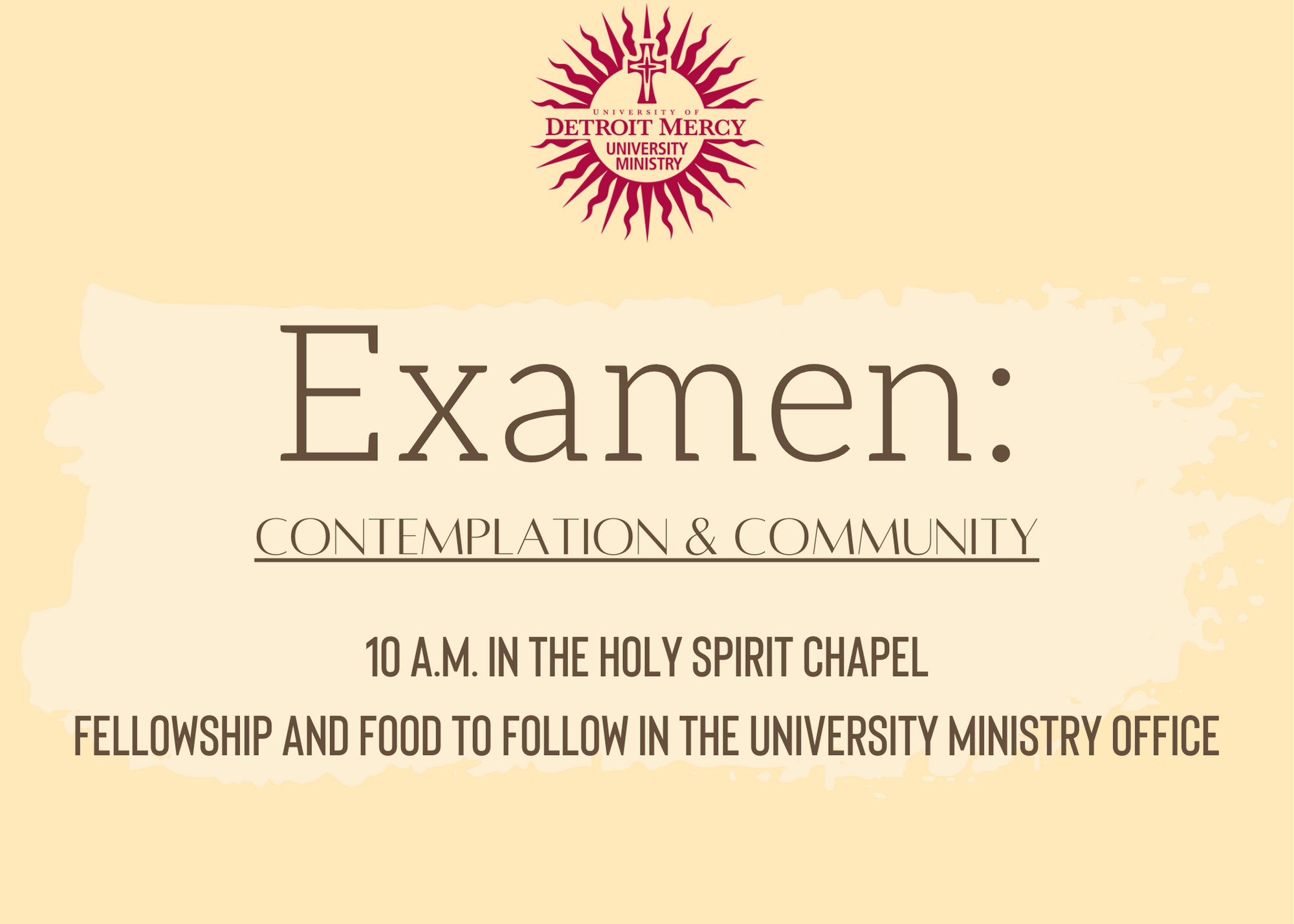 Flyer with Ministry Logo and Examen