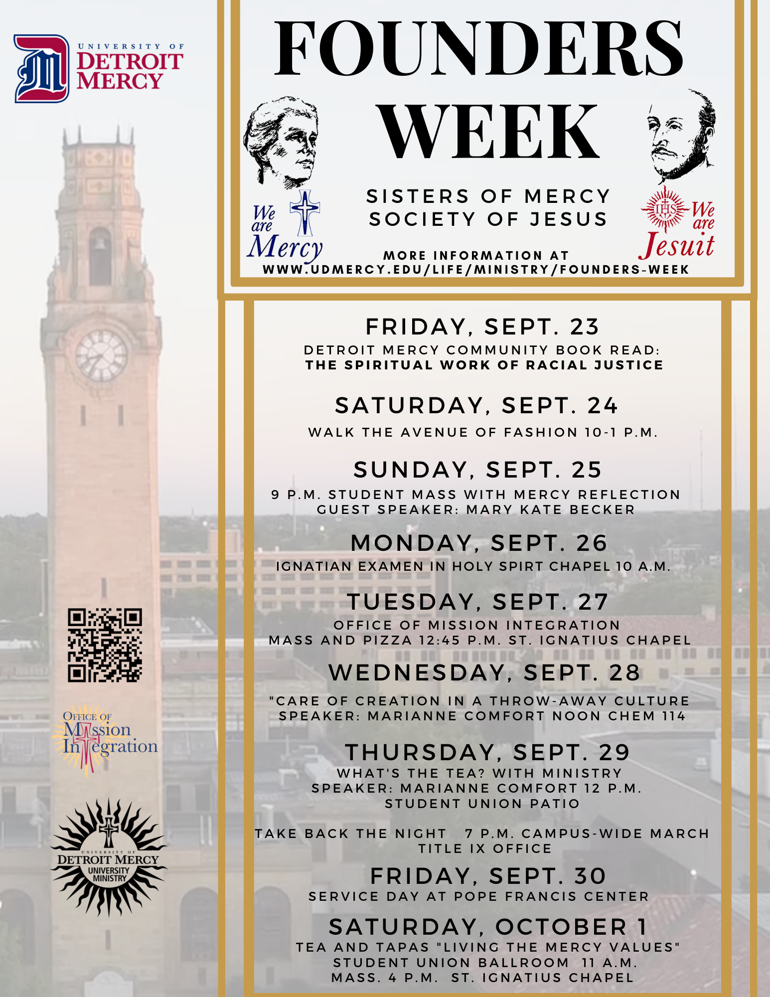 Founders Week University of Detroit Mercy