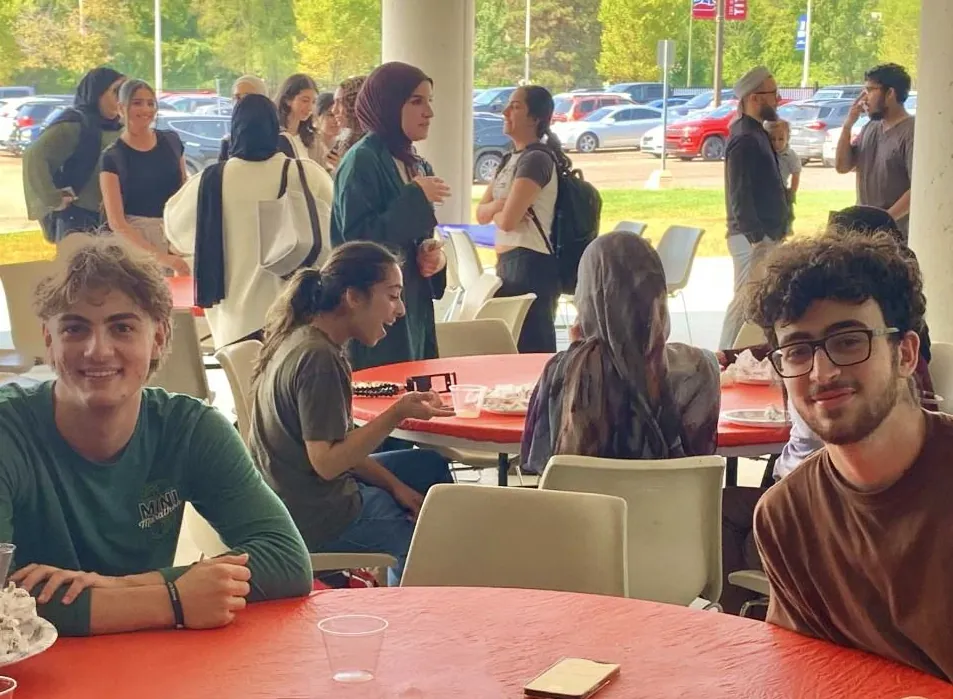 Students gathered at an Islamic Ministry social event