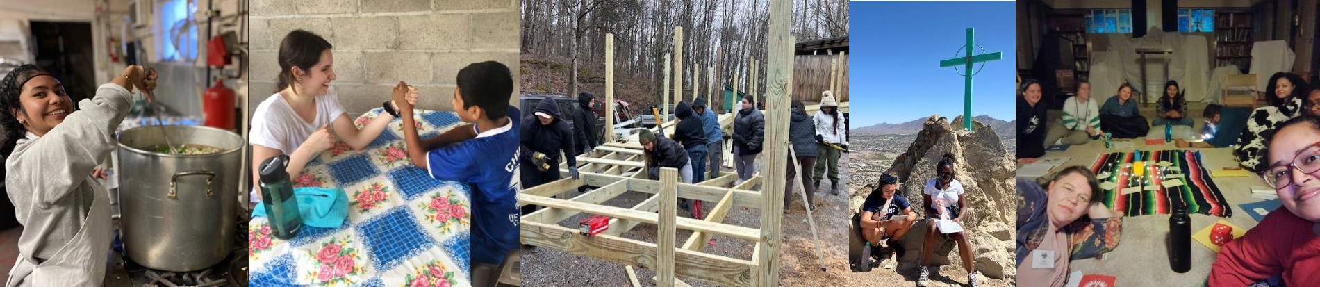 students on retreats on in service