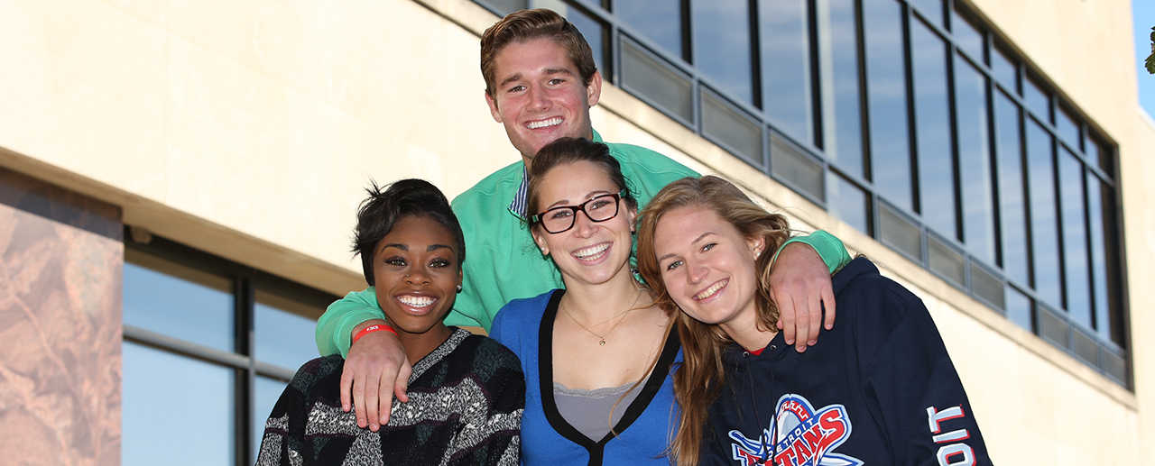 Students posing for a photo.