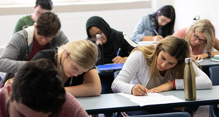 Students take tests.