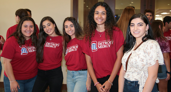 Detroit Mercy students pose at SOAR