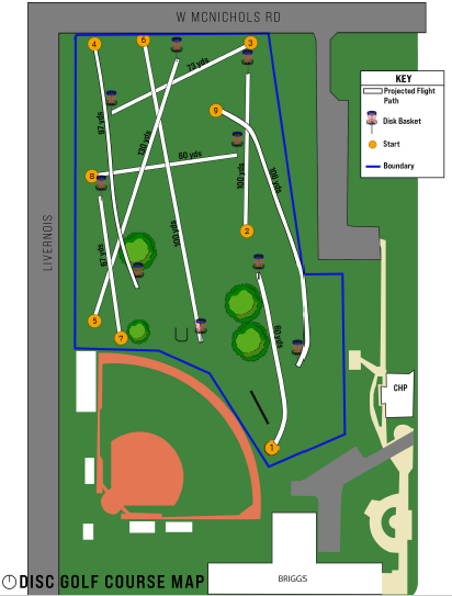Map for Disc Golf