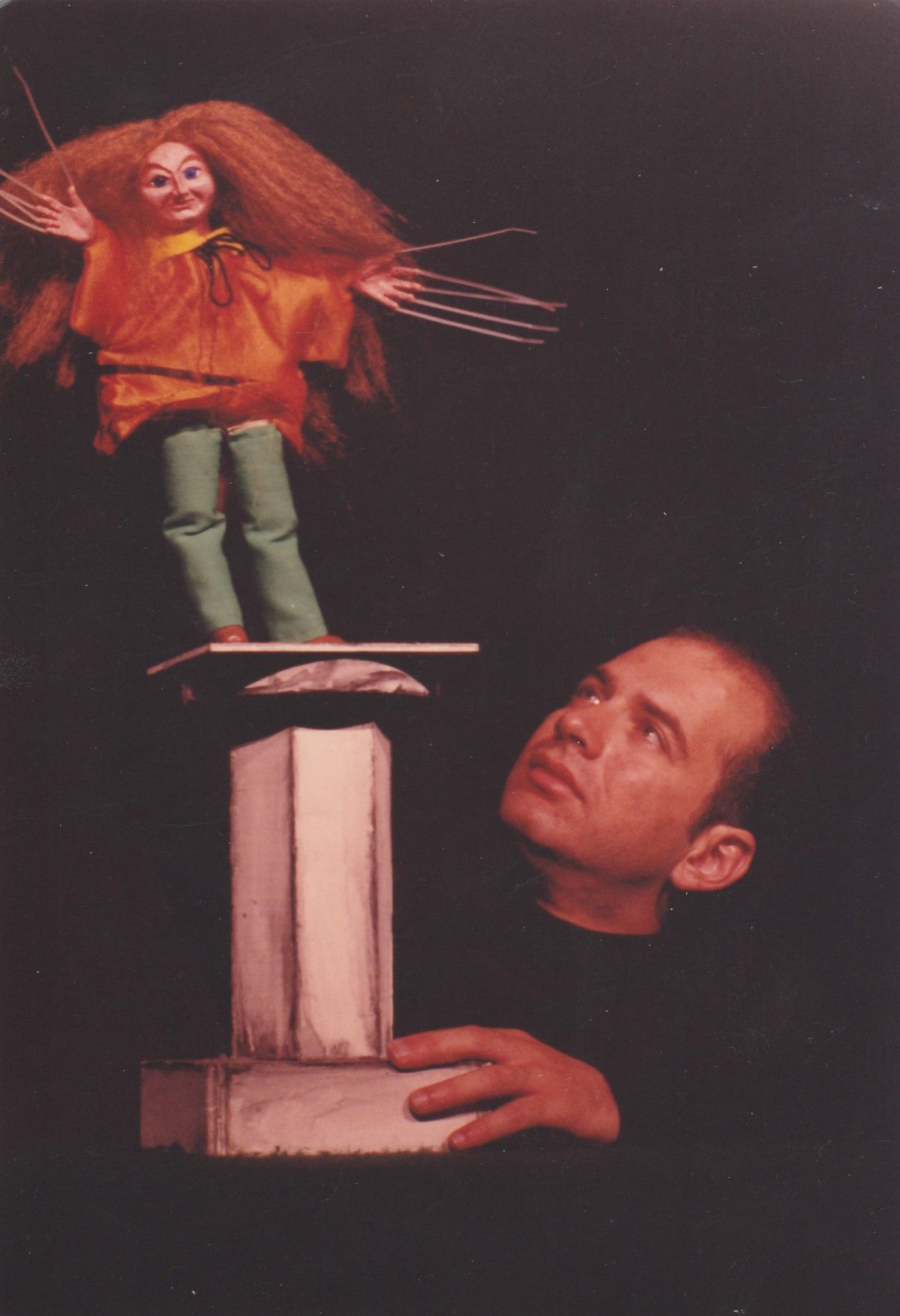 Preston Foerder with a puppet
