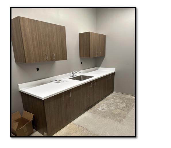 the laundry room millwork.